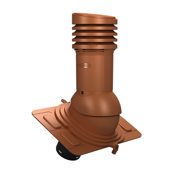 UNIVERSAL EVO ventilācijas izvads NEIZOLĒTS 125d - Ķieģeļsarkans